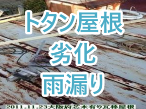 トタン屋根劣化雨漏り