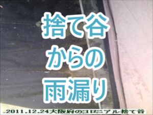 捨て谷からの雨漏り