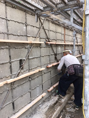 壁面の改修工事　2016.9.15