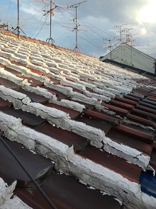 アンテナ余剰水流派生による雨漏り（大阪府の現場から）