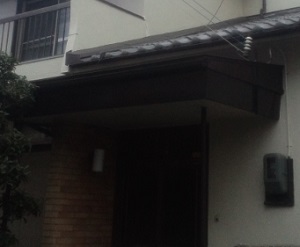 兵庫県の玄関ポーチ雨漏り