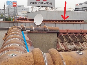 雨漏り調査　西淀川区パラペット屋根
