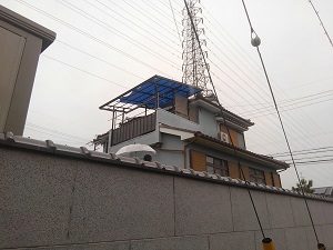 和泉市の瓦屋根雨漏り調査