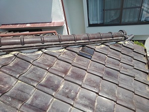 生駒市で瓦屋根の修理　2018.4.28