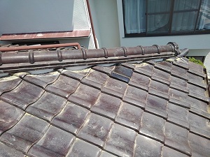生駒市で瓦屋根の修理　2018.4.28