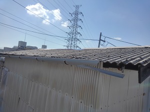 スレート屋根の修理調査