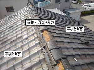 堺市の屋根修理調査