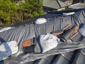 堺市での屋根修理調査