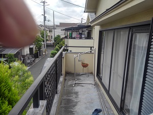 スレートとベランダからの雨漏り調査（茨木市）　2019.6.10