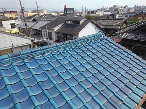 貝塚市の瓦屋根修理調査