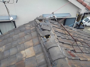 東大阪市の瓦屋根修理