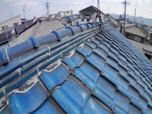 茨木市の瓦屋根雨漏り調査