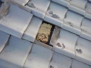 阪南市の瓦屋根修理調査
