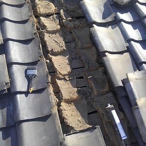 東大阪市の毛細管雨漏り修理（瓦屋根）