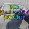 天窓トップライトからの雨漏り修理